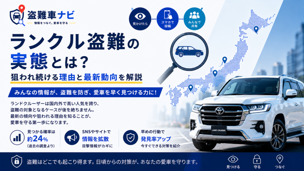 ランクル盗難の実態とは？狙われ続ける理由と最新動向を解説