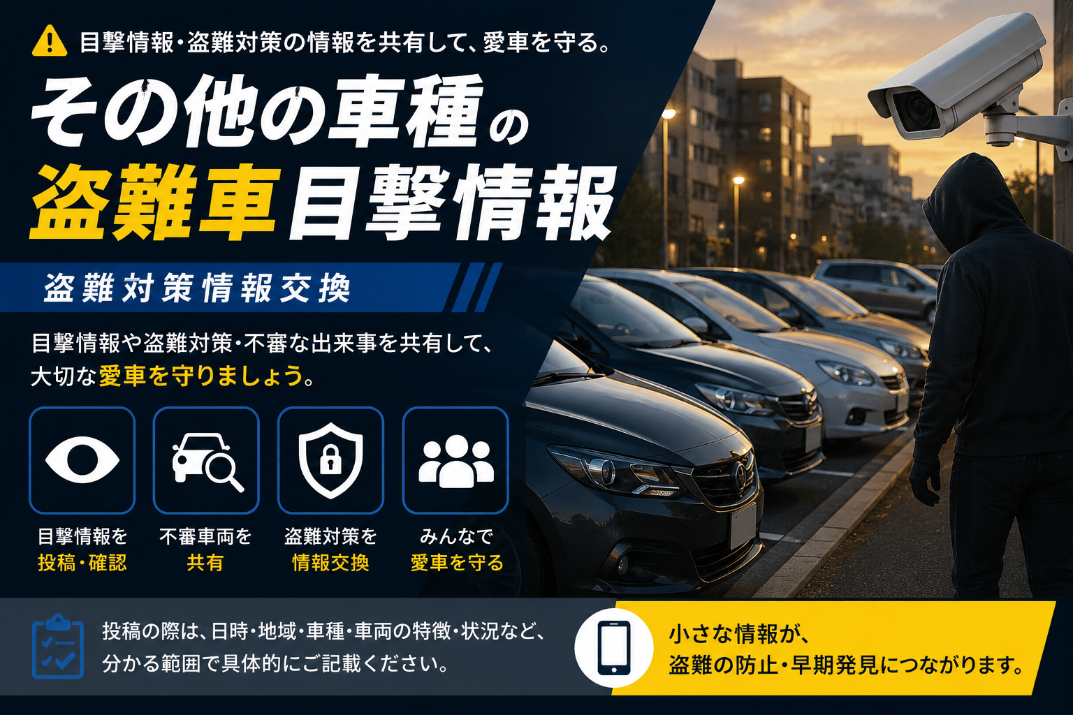その他の車種の盗難情報・防犯対策情報