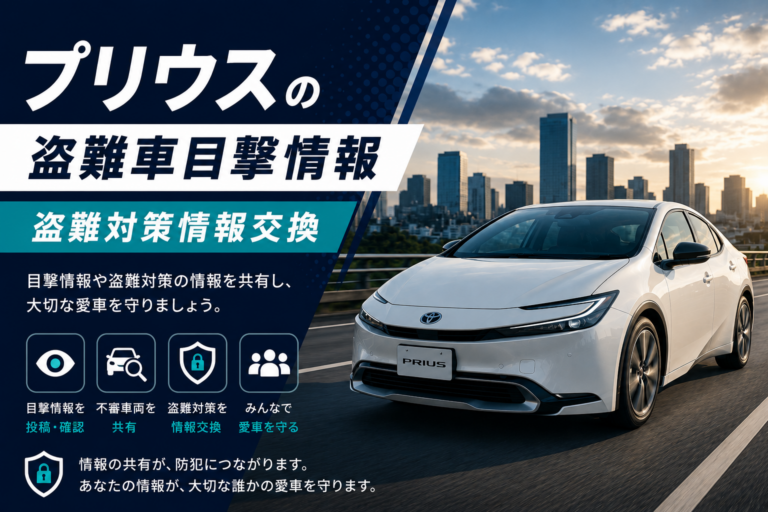 プリウスの盗難車目撃情報・盗難対策情報交換