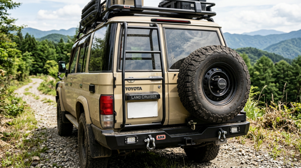 ランクル70後ろ姿