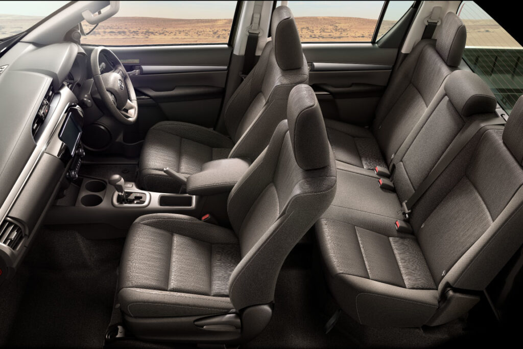 新型ハイラックスのインテリア